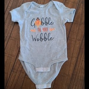 Gray Thanksgiving Bodysuit, 18 Months